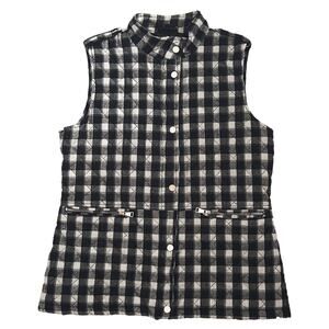 b.Boutique by Evergreen Buffalo Check Puffer Vest Medium